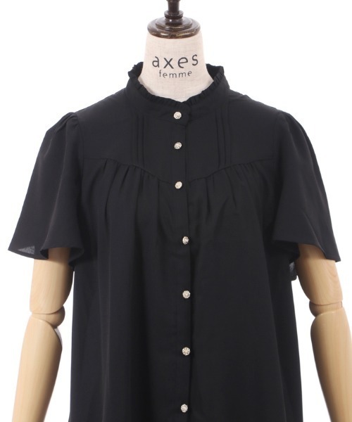 axes femme(アクシーズファム)の「裾レース切替チュニック(チュニック・レディース・ブルー/ブラック/パープル・FREE)」の7枚目の写真