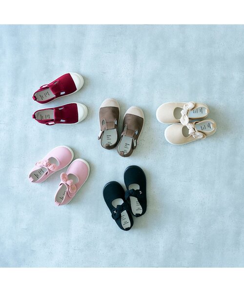 apres les cours（アプレレクール）の「リボン付きパンプス風スニーカー（スニーカー・キッズ・ブラック/ピンク/ベージュ・18/17/19/14/16/15 ）」の6枚目の写真