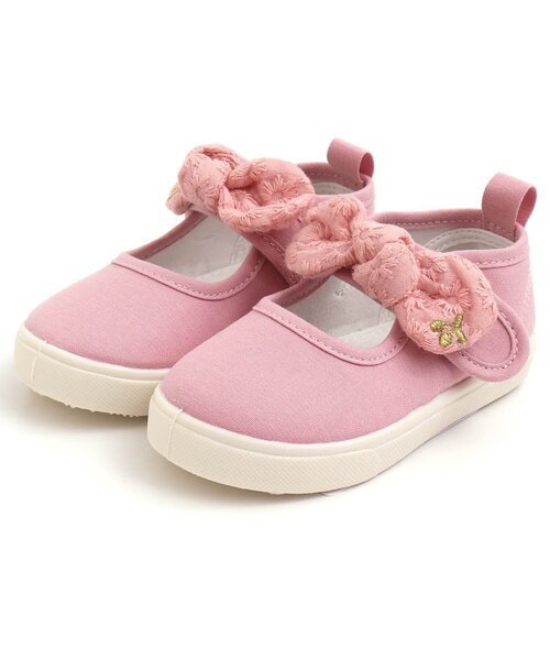 apres les cours（アプレレクール）の「リボン付きパンプス風スニーカー（スニーカー・キッズ・ブラック/ピンク/ベージュ・18/17/19/14/16/15 ）」の15枚目の写真