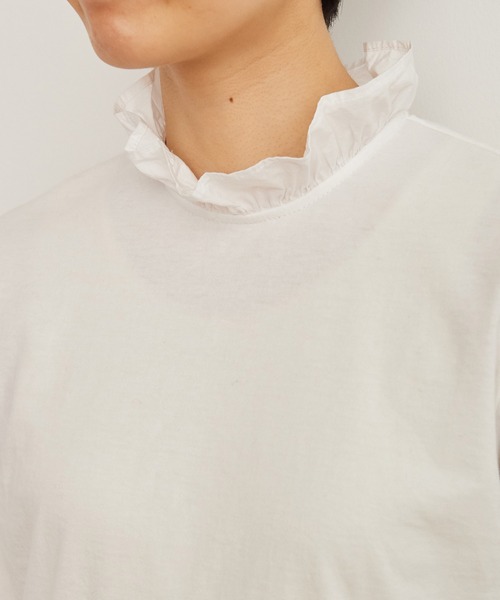 売れ筋商品|||CHILD WOMAN チャイルドウーマン 30/1天竺 ワッシャーブロードフリルプルオーバー Dot＆Stripes CHILD WOMAN（ドットアンドストライプス