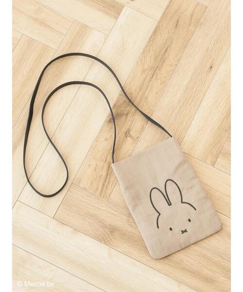 Green Parks(グリーンパークス)の「miffy/ナイロンスマホショルダー(ショルダーバッグ・レディース・ブラック/ベージュ・FREE)」の12枚目の写真