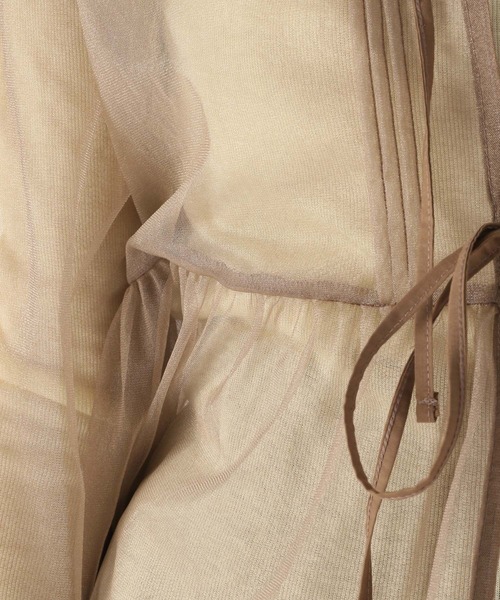 niko and...(ニコアンド)の「2WAYチュールカーディガンプルオーバー(カーディガン/ボレロ・レディース・モカ/ブラック/オフホワイト/チャコール・FREE)」の15枚目の写真