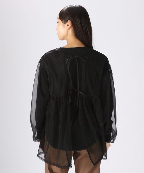 niko and...(ニコアンド)の「2WAYチュールカーディガンプルオーバー(カーディガン/ボレロ・レディース・モカ/ブラック/オフホワイト/チャコール・FREE)」の22枚目の写真