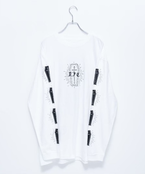 REFLEM(レフレム)の「『REFLEM/レフレム』コフィンプリントL/S Tee/ロングスリーブカットソー(Tシャツ/カットソー・レディース・ホワイト/ブラック・FREE)」の13枚目の写真