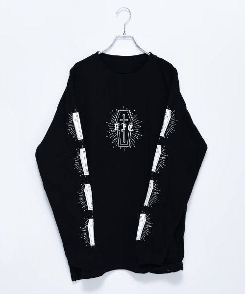 REFLEM(レフレム)の「『REFLEM/レフレム』コフィンプリントL/S Tee/ロングスリーブカットソー(Tシャツ/カットソー・レディース・ホワイト/ブラック・FREE)」の11枚目の写真