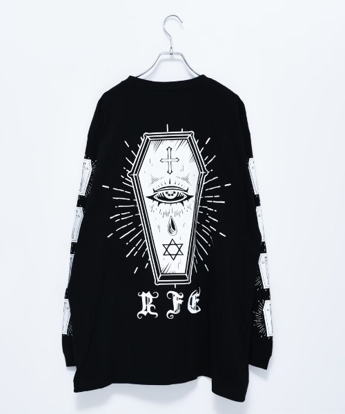REFLEM(レフレム)の「『REFLEM/レフレム』コフィンプリントL/S Tee/ロングスリーブカットソー(Tシャツ/カットソー・レディース・ホワイト/ブラック・FREE)」の12枚目の写真