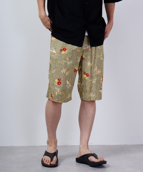 ACE(エース)の「ACE アロハ ハーフパンツ(その他パンツ・メンズ・ネイビー/レモンイエロー/ブルー/カーキオリーブ・M/L/LL)」の2枚目の写真