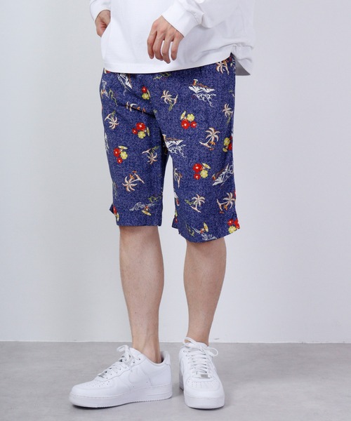 ACE(エース)の「ACE アロハ ハーフパンツ(その他パンツ・メンズ・ネイビー/レモンイエロー/ブルー/カーキオリーブ・M/L/LL)」の1枚目の写真