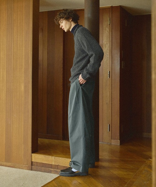 Bleme（ブレム）の「ミックスメランジロールネックニット（ニット/セーター・メンズ・ベージュ/カーキ/ブラック/チャコールグレー・S/L/XL/M）」の9枚目の写真