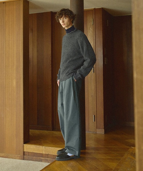 Bleme（ブレム）の「ミックスメランジロールネックニット（ニット/セーター・メンズ・ベージュ/カーキ/ブラック/チャコールグレー・S/L/XL/M）」の10枚目の写真