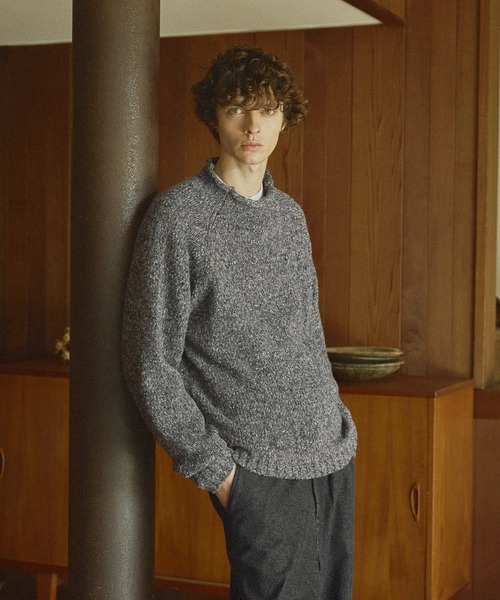 Bleme（ブレム）の「ミックスメランジロールネックニット（ニット/セーター・メンズ・ベージュ/カーキ/ブラック/チャコールグレー・S/L/XL/M）」の12枚目の写真