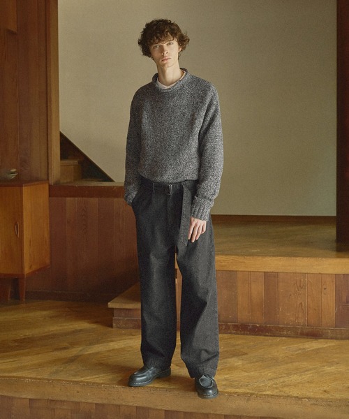 Bleme（ブレム）の「ミックスメランジロールネックニット（ニット/セーター・メンズ・ベージュ/カーキ/ブラック/チャコールグレー・S/L/XL/M）」の15枚目の写真