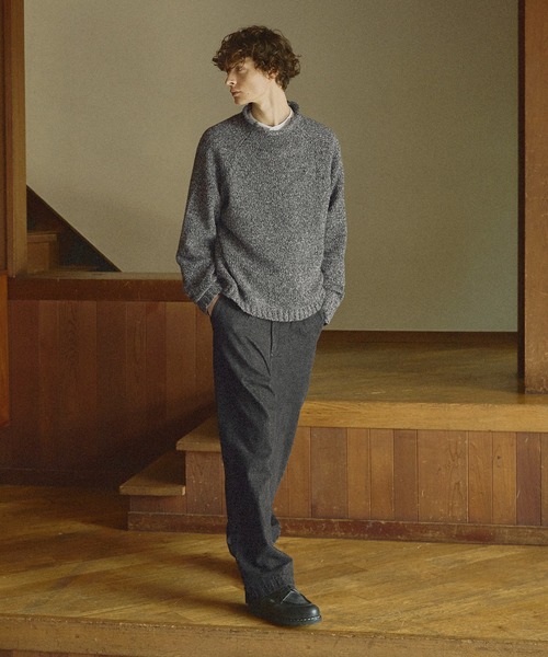 Bleme（ブレム）の「ミックスメランジロールネックニット（ニット/セーター・メンズ・ベージュ/カーキ/ブラック/チャコールグレー・S/L/XL/M）」の16枚目の写真