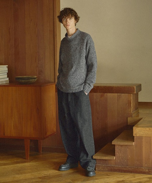 Bleme（ブレム）の「ミックスメランジロールネックニット（ニット/セーター・メンズ・ベージュ/カーキ/ブラック/チャコールグレー・S/L/XL/M）」の17枚目の写真