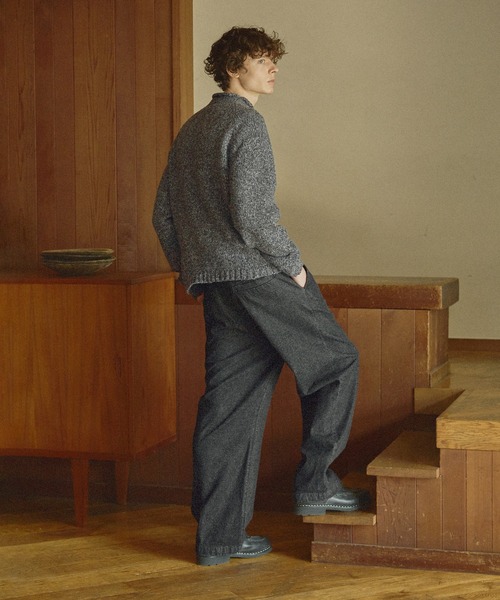 Bleme（ブレム）の「ミックスメランジロールネックニット（ニット/セーター・メンズ・ベージュ/カーキ/ブラック/チャコールグレー・S/L/XL/M）」の18枚目の写真