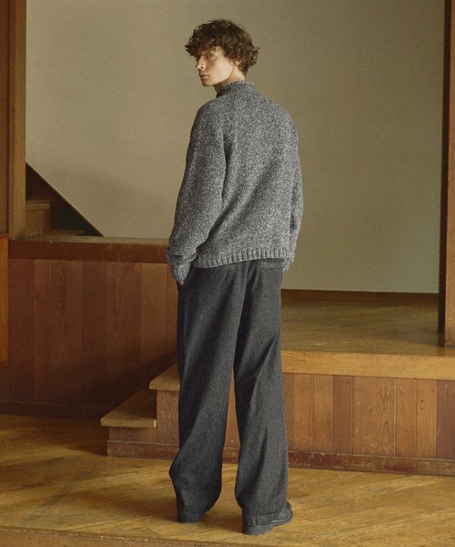 Bleme（ブレム）の「ミックスメランジロールネックニット（ニット/セーター・メンズ・ベージュ/カーキ/ブラック/チャコールグレー・S/L/XL/M）」の19枚目の写真