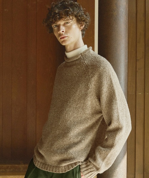 Bleme（ブレム）の「ミックスメランジロールネックニット（ニット/セーター・メンズ・ベージュ/カーキ/ブラック/チャコールグレー・S/L/XL/M）」の21枚目の写真