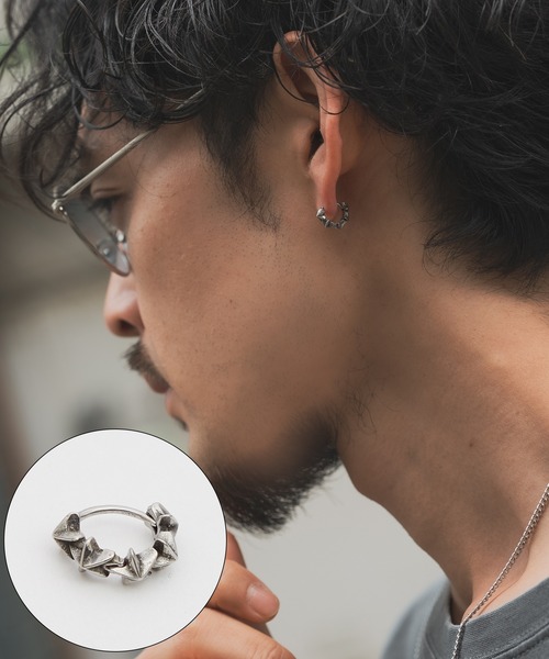【フットボーラー】フープピアス　片耳用 片耳 フープピアス（ピアス（片耳用））｜improves（インプローブス