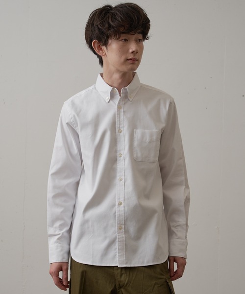 Blue Standard (ブルースタンダード)の「【BLUE STANDARD/ブルースタンダード】イージーケア 形態安定 速乾 ラクケア オックス ボタンダウンシャツ(シャツ/ブラウス・メンズ・ブルー系その他/スミクロ/ネイビー/ホワイト・SMALL/MEDIUM/LARGE/X-LARGE)」の19枚目の写真