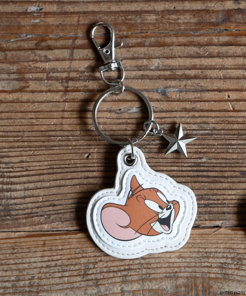 公式】TOM and JERRY フェイクレザーキーホルダー（キーホルダー