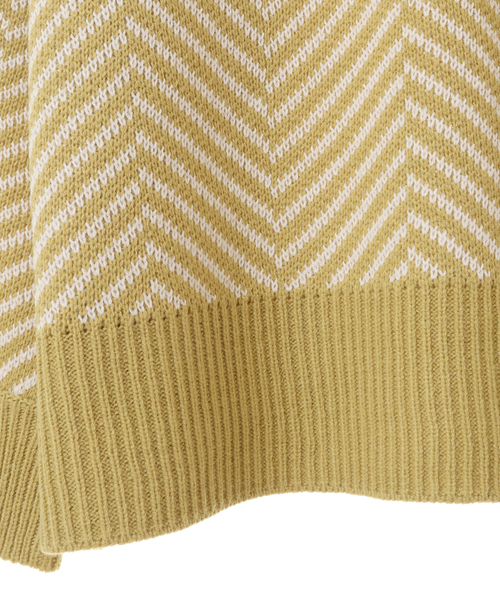 SOFFITTO（ソフィット）の「6Gヘリンボーン柄プルオーバーニット(取り扱い店舗限定)（ニット/セーター・レディース・ベージュ系その他/グリーン系その他/ブラック系その他・FREE）」の7枚目の写真