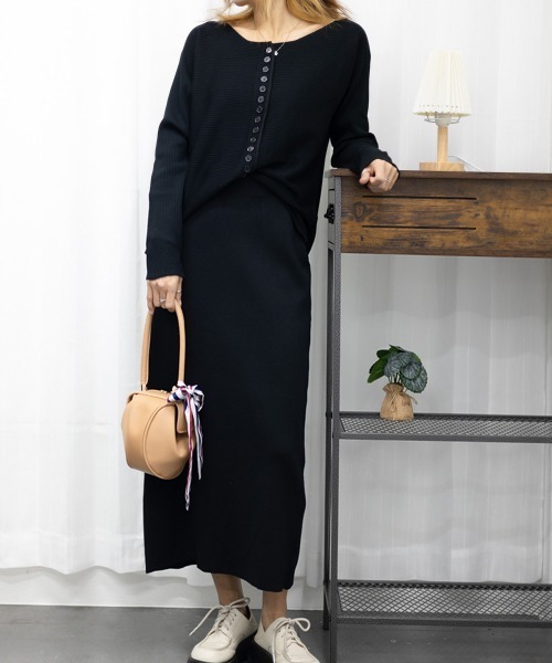 Miniministore(ミニミニストア)の「セットアップニット スカート レディース(サロペット/オーバーオール・レディース・ブラック/ベージュ/アイボリー・フリー)」の10枚目の写真