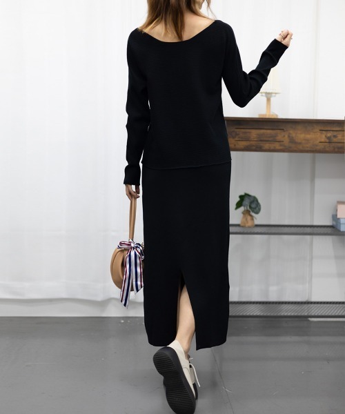 Miniministore(ミニミニストア)の「セットアップニット スカート レディース(サロペット/オーバーオール・レディース・ブラック/ベージュ/アイボリー・フリー)」の14枚目の写真
