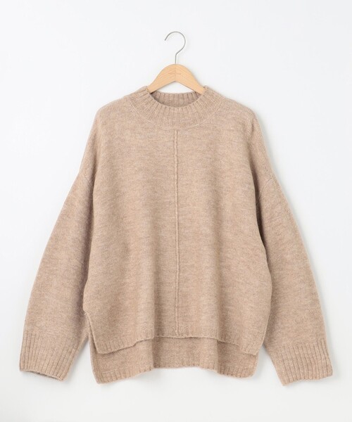 SHARE PARK(シェアパーク)の「スフレヤーンモックネックニット(ニット/セーター・レディース・ライトグレー系/ベージュ系/ブルー系・MEDIUM)」の1枚目の写真