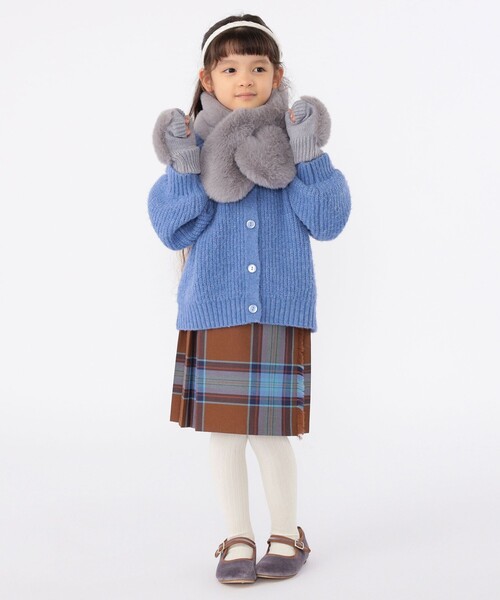 SHIPS(シップス)の「SHIPS KIDS:フェイク ファー マフラー(マフラー・キッズ・ベージュ系その他/グレー・ONE SIZE)」の12枚目の写真