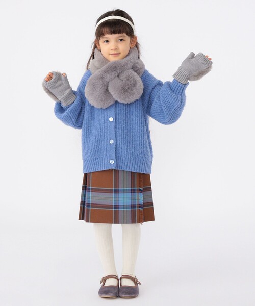 SHIPS(シップス)の「SHIPS KIDS:フェイク ファー マフラー(マフラー・キッズ・ベージュ系その他/グレー・ONE SIZE)」の11枚目の写真