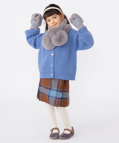 SHIPS(シップス)の「SHIPS KIDS:フェイク ファー マフラー(マフラー・キッズ・ベージュ系その他/グレー・ONE SIZE)」の10枚目の写真