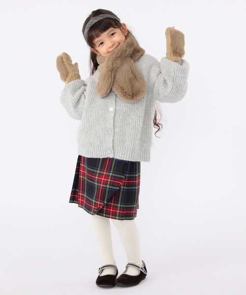SHIPS(シップス)の「SHIPS KIDS:フェイク ファー マフラー(マフラー・キッズ・ベージュ系その他/グレー・ONE SIZE)」の9枚目の写真