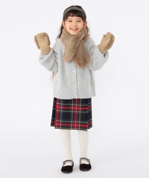 SHIPS(シップス)の「SHIPS KIDS:フェイク ファー マフラー(マフラー・キッズ・ベージュ系その他/グレー・ONE SIZE)」の8枚目の写真