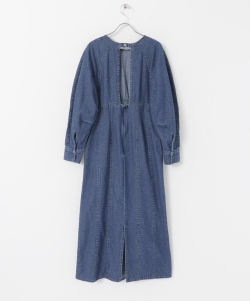KBF(ケイビーエフ)の「ボリュームスリーブデニムワンピース(ワンピース・レディース・ブラック/ブルー・36/38)」の10枚目の写真