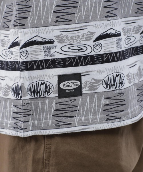 MANASTASH（マナスタッシュ）の「MANASTASH/マナスタッシュ/MTN STRIPE L/S TEE/マウンテンストライプロングスリーブTシャツ（Tシャツ/カットソー・メンズ・ブラック/レッド・XL/M/L/S）」の14枚目の写真