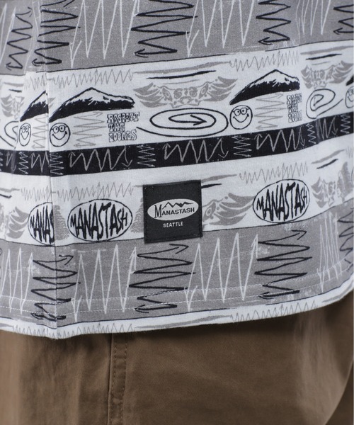 MANASTASH（マナスタッシュ）の「MANASTASH/マナスタッシュ/MTN STRIPE L/S TEE/マウンテンストライプロングスリーブTシャツ（Tシャツ/カットソー・メンズ・ブラック/レッド・XL/M/L/S）」の8枚目の写真