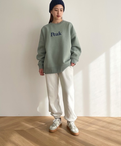 CANAL JEAN（キャナルジーン）の「1975 TOKYO　Peak起毛トレーナー（スウェット・レディース・ブラック/アッシュ/セージグリーン・LARGE/X-LARGE）」の12枚目の写真