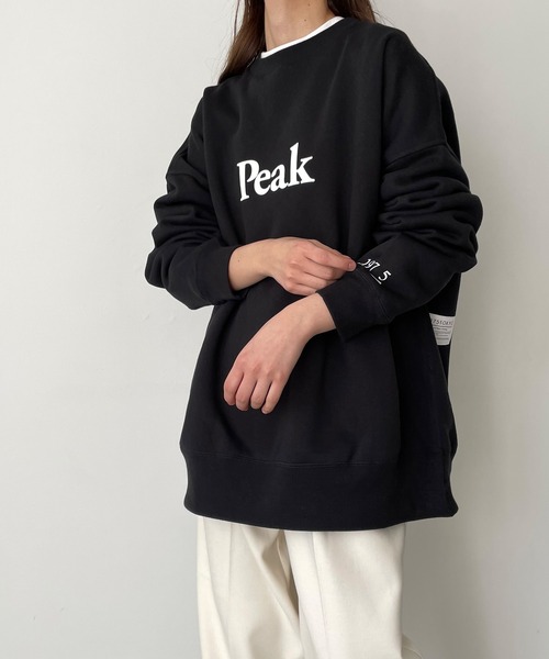 CANAL JEAN（キャナルジーン）の「1975 TOKYO　Peak起毛トレーナー（スウェット・レディース・ブラック/アッシュ/セージグリーン・LARGE/X-LARGE）」の4枚目の写真