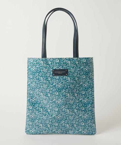 KATHARINE HAMNETT LONDON （キャサリンハムネットロンドン）の「KATHARINE HAMNETT LONDON/キャサリンハムネットロンドン オリジナル総花柄 スリムトートバッグ 83KH14（トートバッグ・レディース・ピンク/ブルー・FREE）」の3枚目の写真