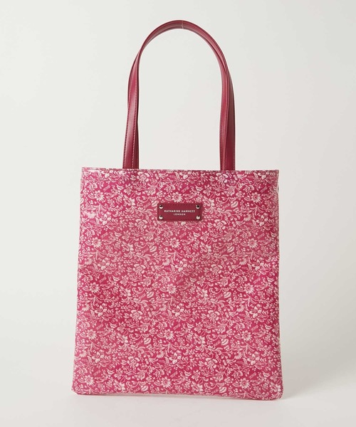 KATHARINE HAMNETT LONDON （キャサリンハムネットロンドン）の「KATHARINE HAMNETT LONDON/キャサリンハムネットロンドン オリジナル総花柄 スリムトートバッグ 83KH14（トートバッグ・レディース・ピンク/ブルー・FREE）」の9枚目の写真