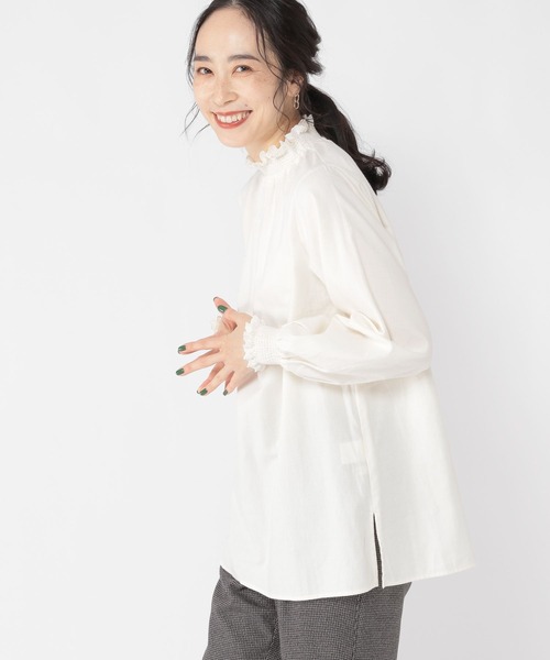 STUDIOUS - 未使用 スラッシュシャーリングブラウス UNITEDTOKYO STUDIOUS ブラウス シャツ 「STUDIOUS/ステュディオス」SHIRRING
