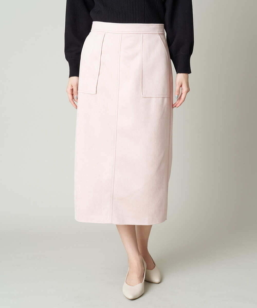 a.v.v(アーヴェヴェ)の「スエードタッチナロースカート(スカート・レディース・チャコールグレー/ライトピンク・38/36/40/42/34)」の17枚目の写真