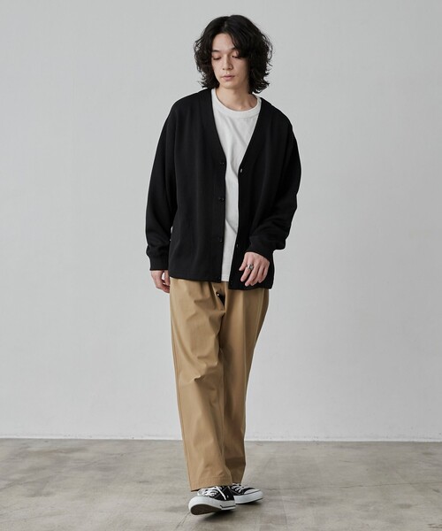 coen(コーエン)の「極楽FITテックワイドテーパードパンツ(スラックス・メンズ・ブラック/ダークグレー/ベージュ/その他1/その他2・S/M/L/XL)」の6枚目の写真