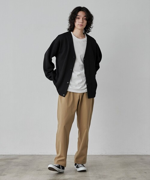 coen(コーエン)の「極楽FITテックワイドテーパードパンツ(スラックス・メンズ・ブラック/ダークグレー/ベージュ/その他1/その他2・S/M/L/XL)」の22枚目の写真