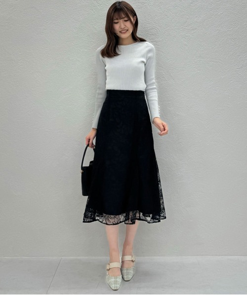 ＊新品＊ミッシュマッシュ 刺繍ニット＋フレアスカート ノエラ系 配色ステッチフレアスカート/MM517203 – MISCH MASCH|31 Sons de