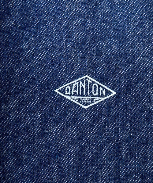 DANTON ノーカラー デニムジャケット 34 DANTON（ダントン）の「【DANTON】デニムノーカラージャケット