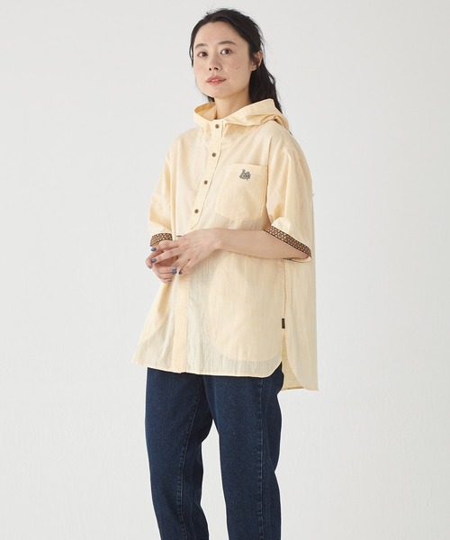 KRIFF MAYER Lady's Collection（クリフメイヤーレディースコレクション）の「チロリアン半袖シャツパーカー（シャツ/ブラウス・レディース・イエロー/ネイビー/カラフル/サックスブルー/オフホワイト・MEDIUM/LARGE）」の8枚目の写真