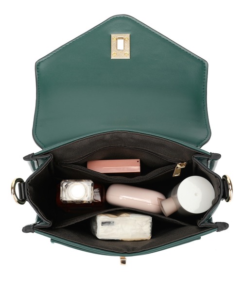 jouetie（ジュエティ）の「【jouetie/ジュエティ】キーハウス付き スムースフラップショルダーバッグ（ショルダーバッグ・レディース・ダークグリーン/ブラック/シルバー/オフホワイト・FREE）」の6枚目の写真