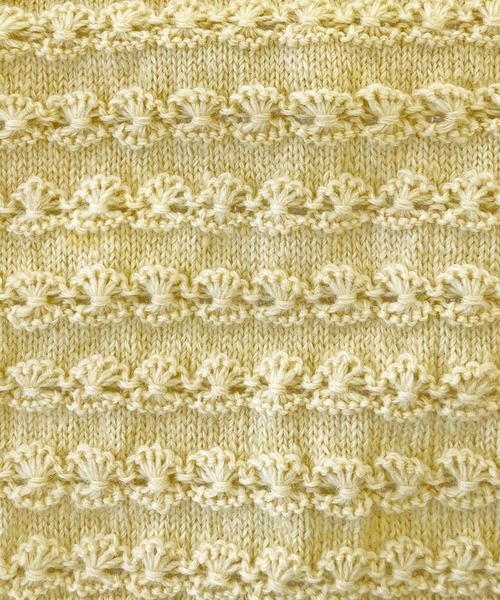 PAR ICI（パーリッシィ）の「【WEB別注】ネパール手編み お花編みボーダーベスト（ベスト・レディース・アイボリー/ブラウン・FREE）」の5枚目の写真