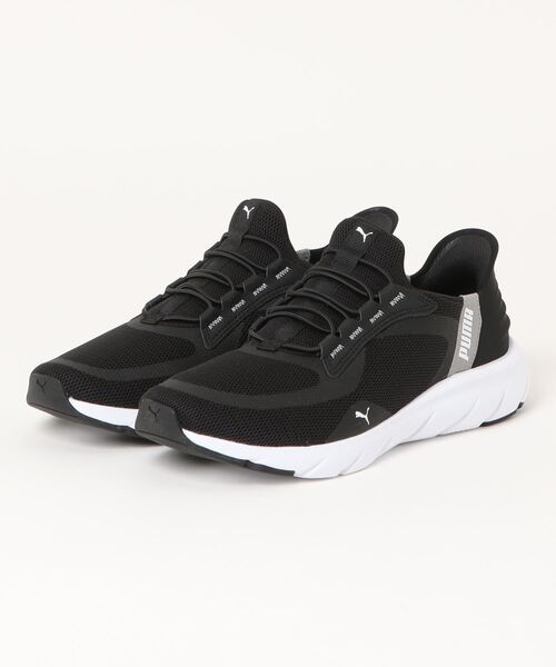 PUMA プーマ SOFTRIDE FLEX LACE EASE IN WD ソフトライド フレックス レース イーズイン 309901 01BLK/S.SLATE（スニーカー）｜PUMA（プーマ） 7,647円